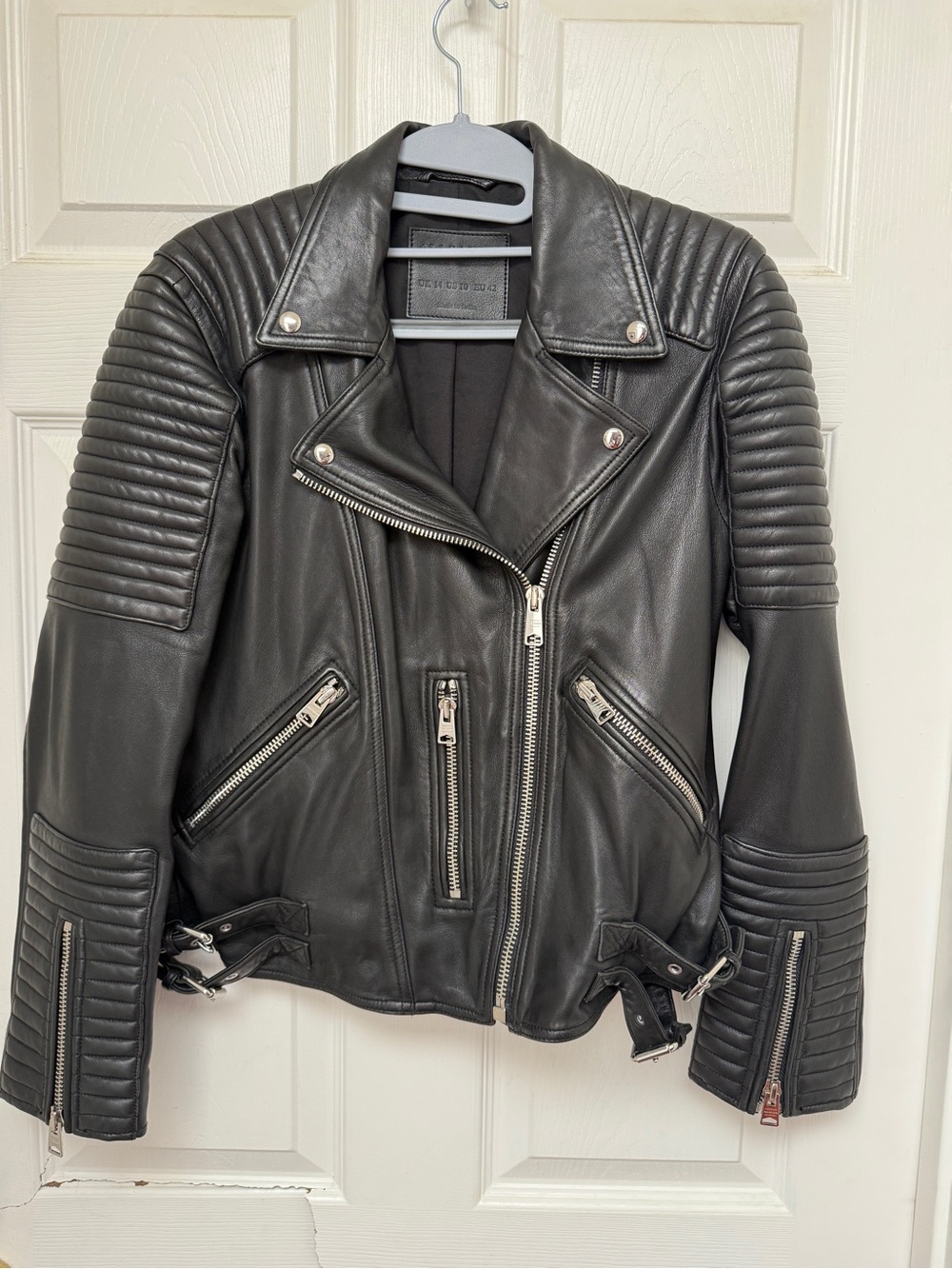 All Saints Leather Biker Jacket Women